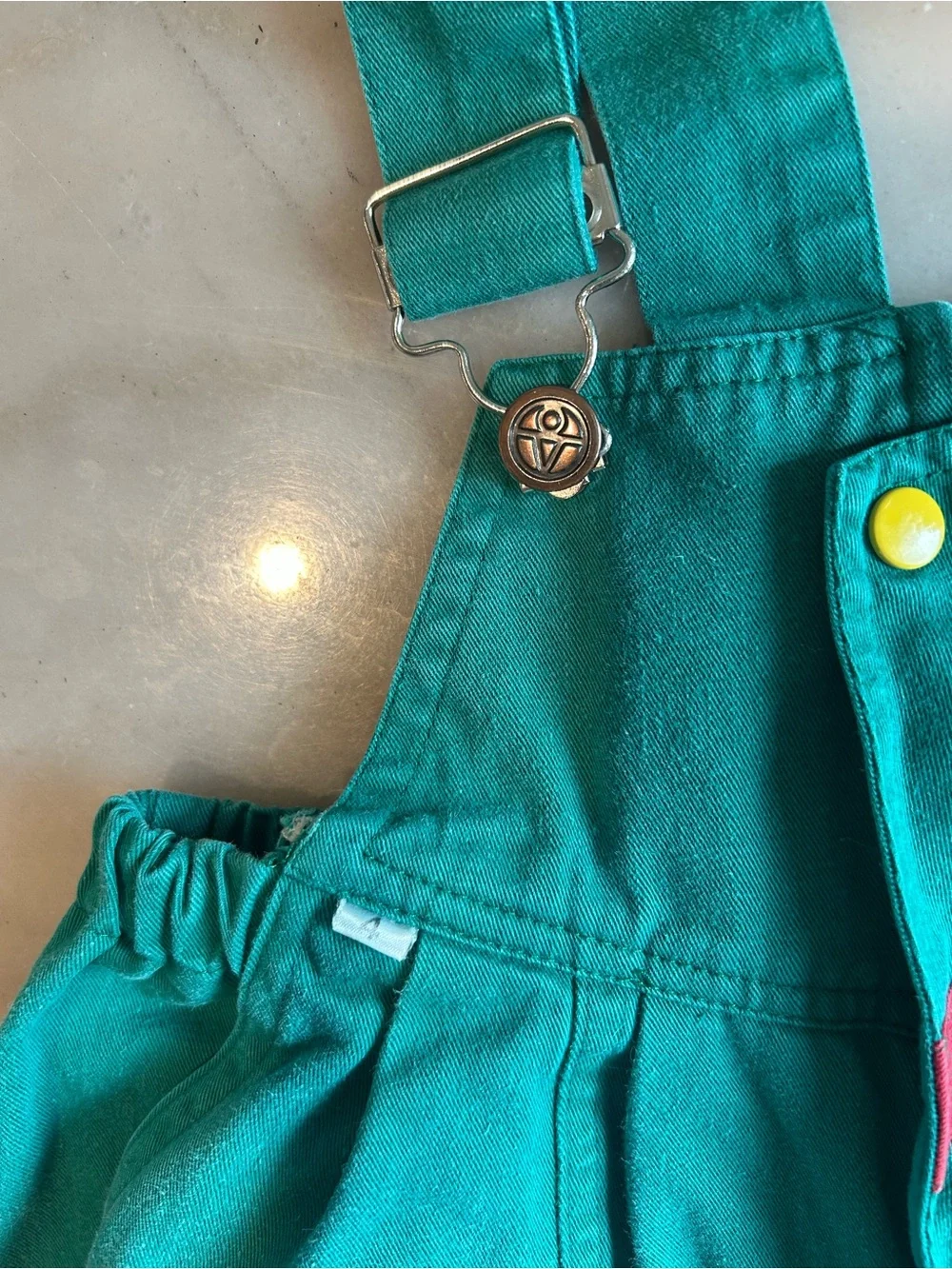 Kids Green Number Patch Overalls